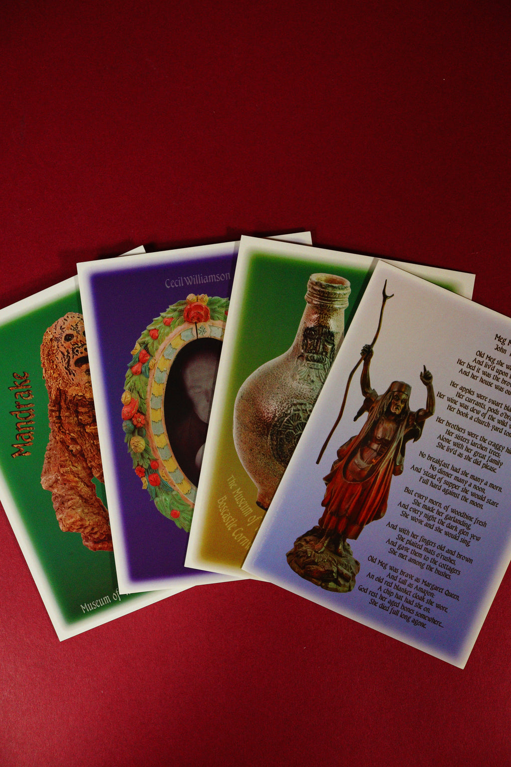 Museum Old Stock Postcards, Set of 4 Postcards