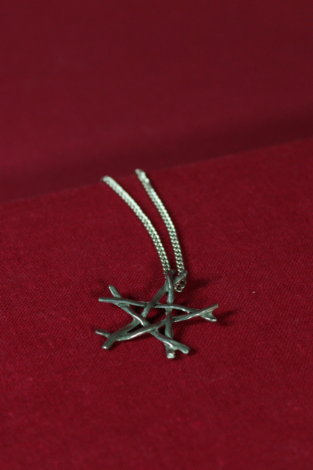 Pewter Twig Pentacle Large