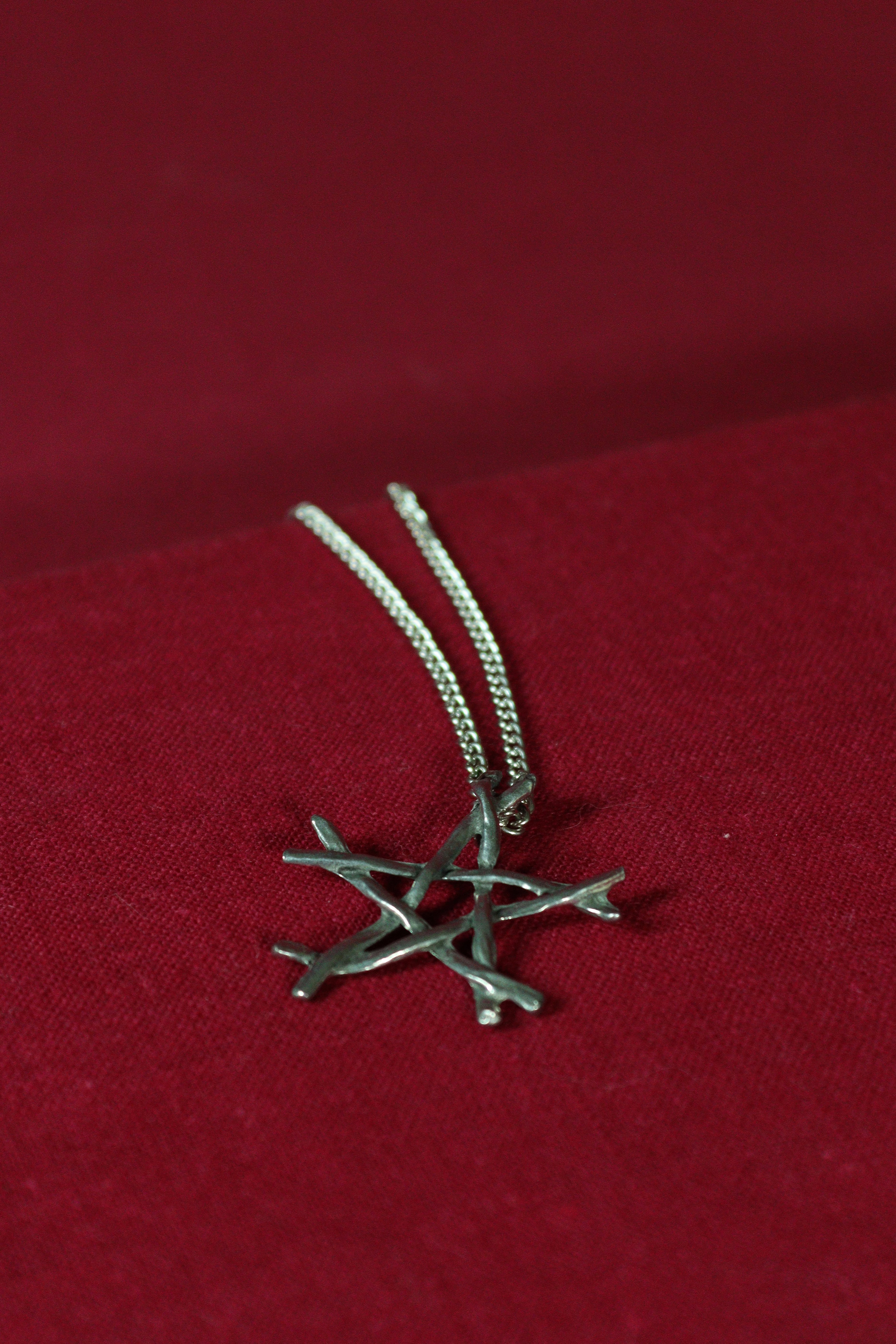 Pewter Twig Pentacle Large