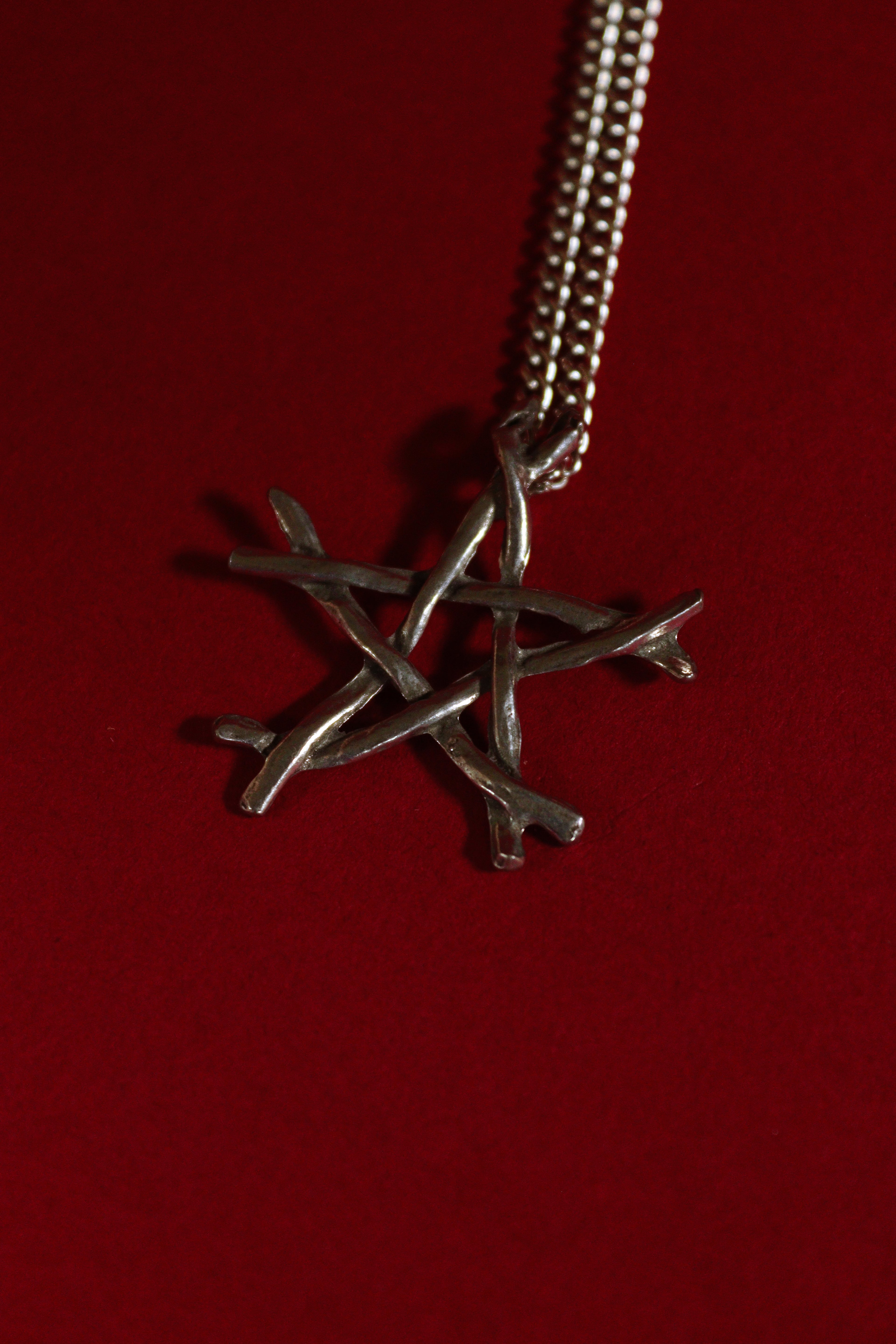 Pewter Twig Pentacle Large