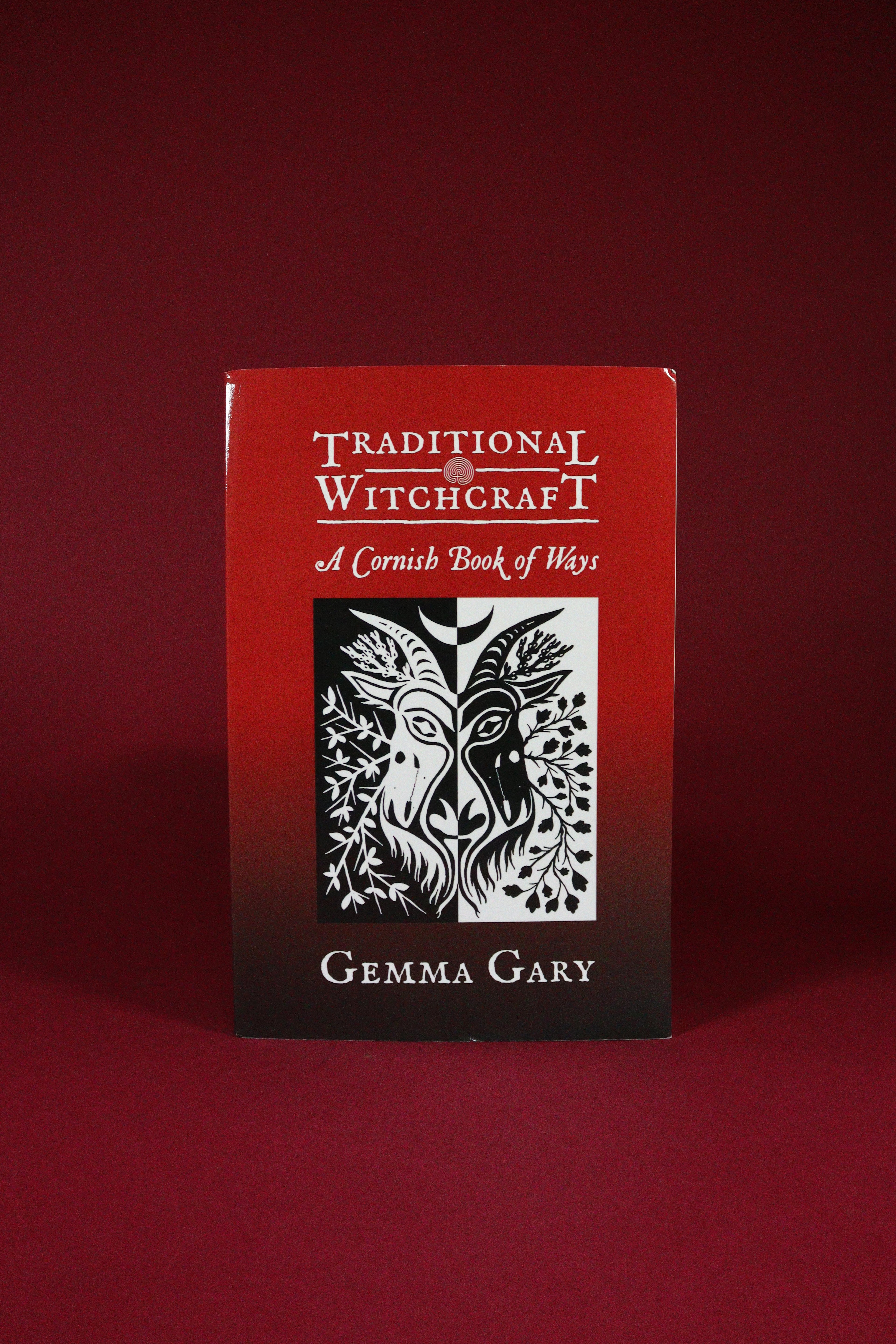 Book titled 'Traditional Witchcraft' by Gemma Gary on a red background