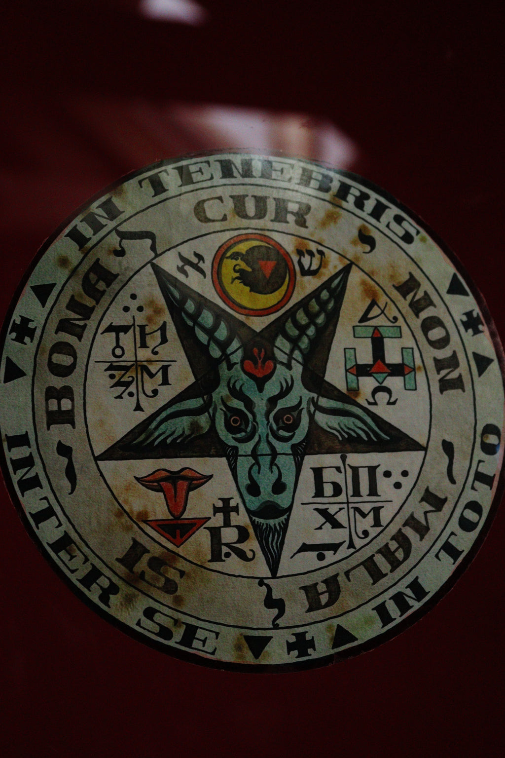 Baphomet, Pentacle And Sigils Car Sticker