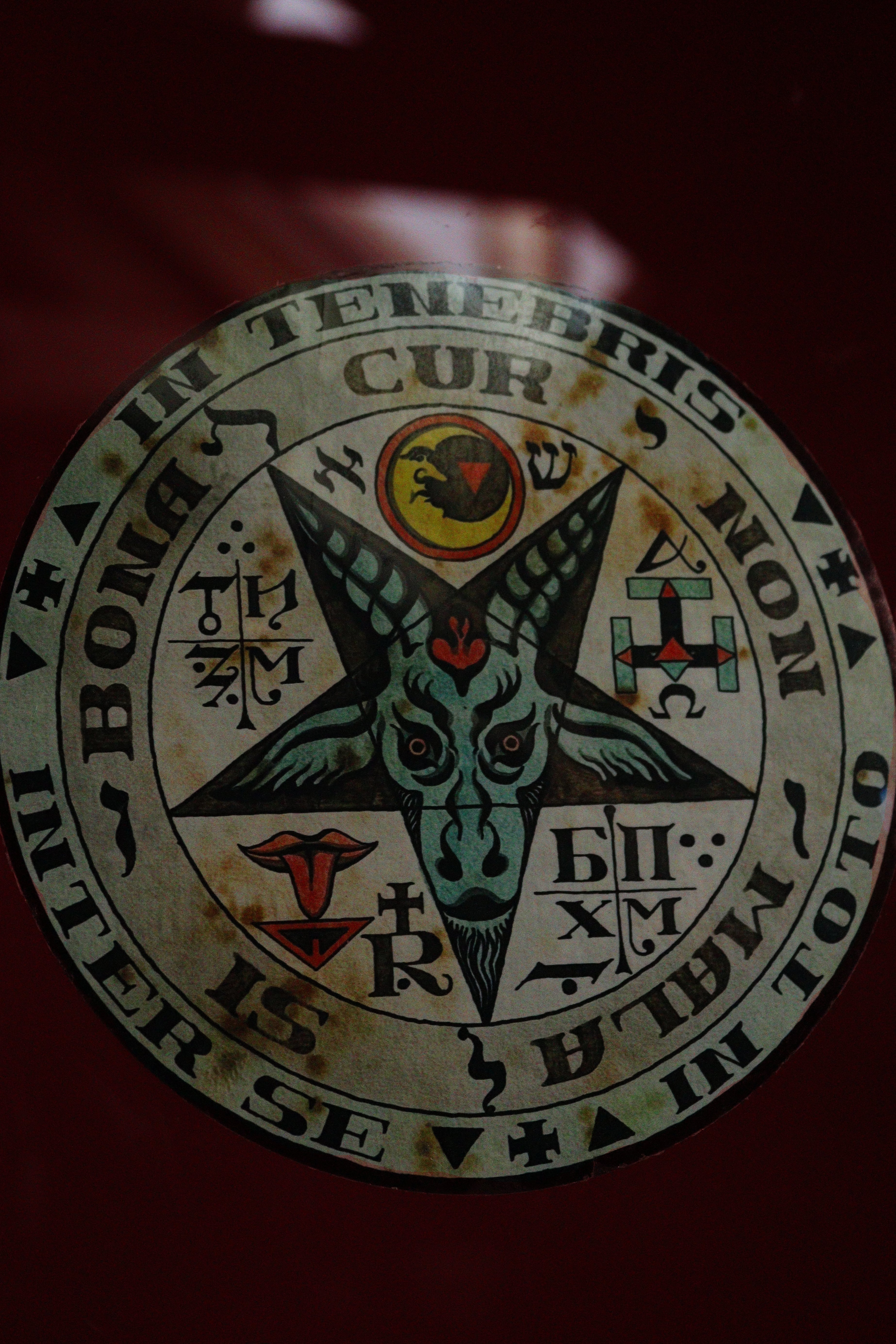 Baphomet, Pentacle And Sigils Car Sticker