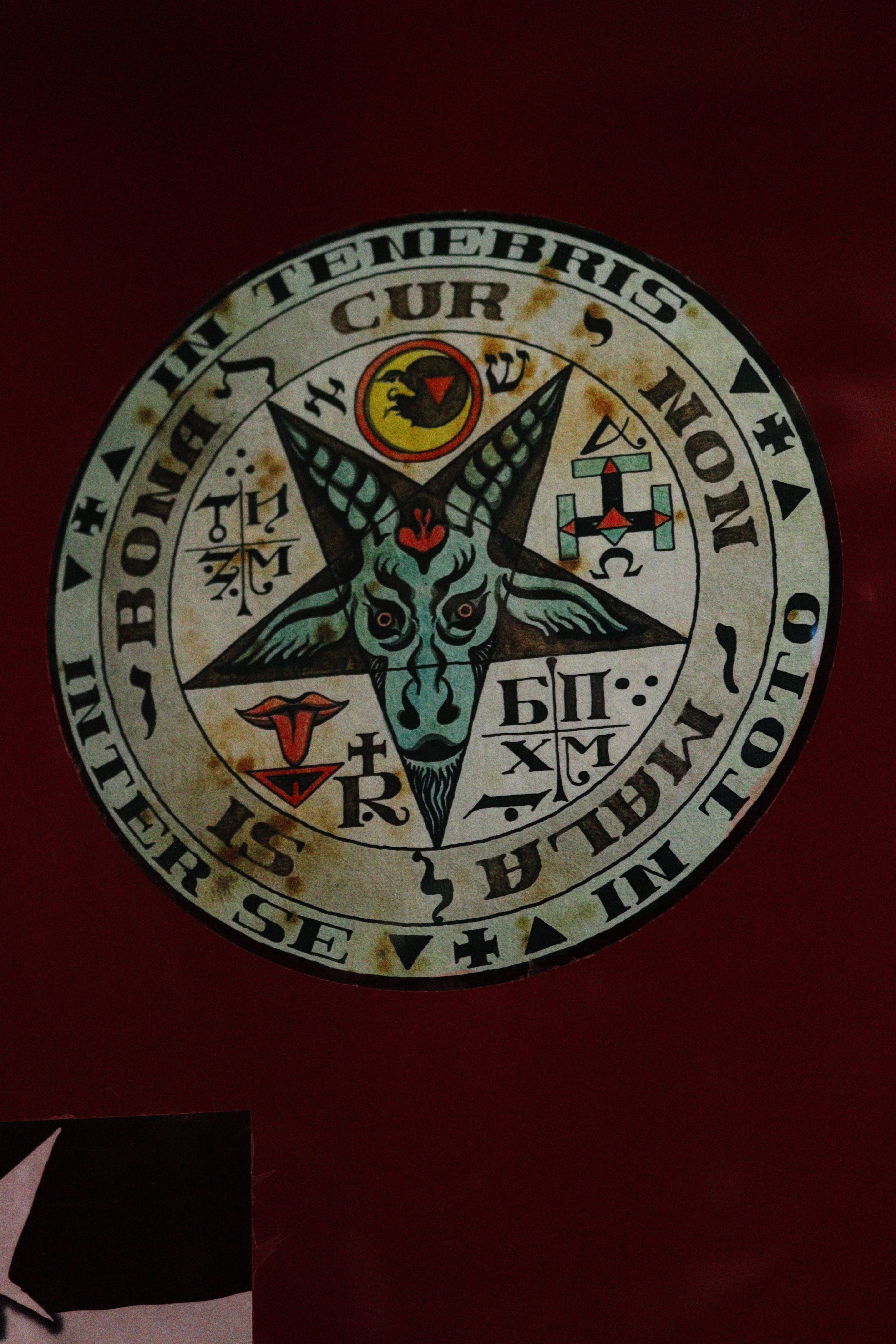 Baphomet, Pentacle And Sigils Car Sticker