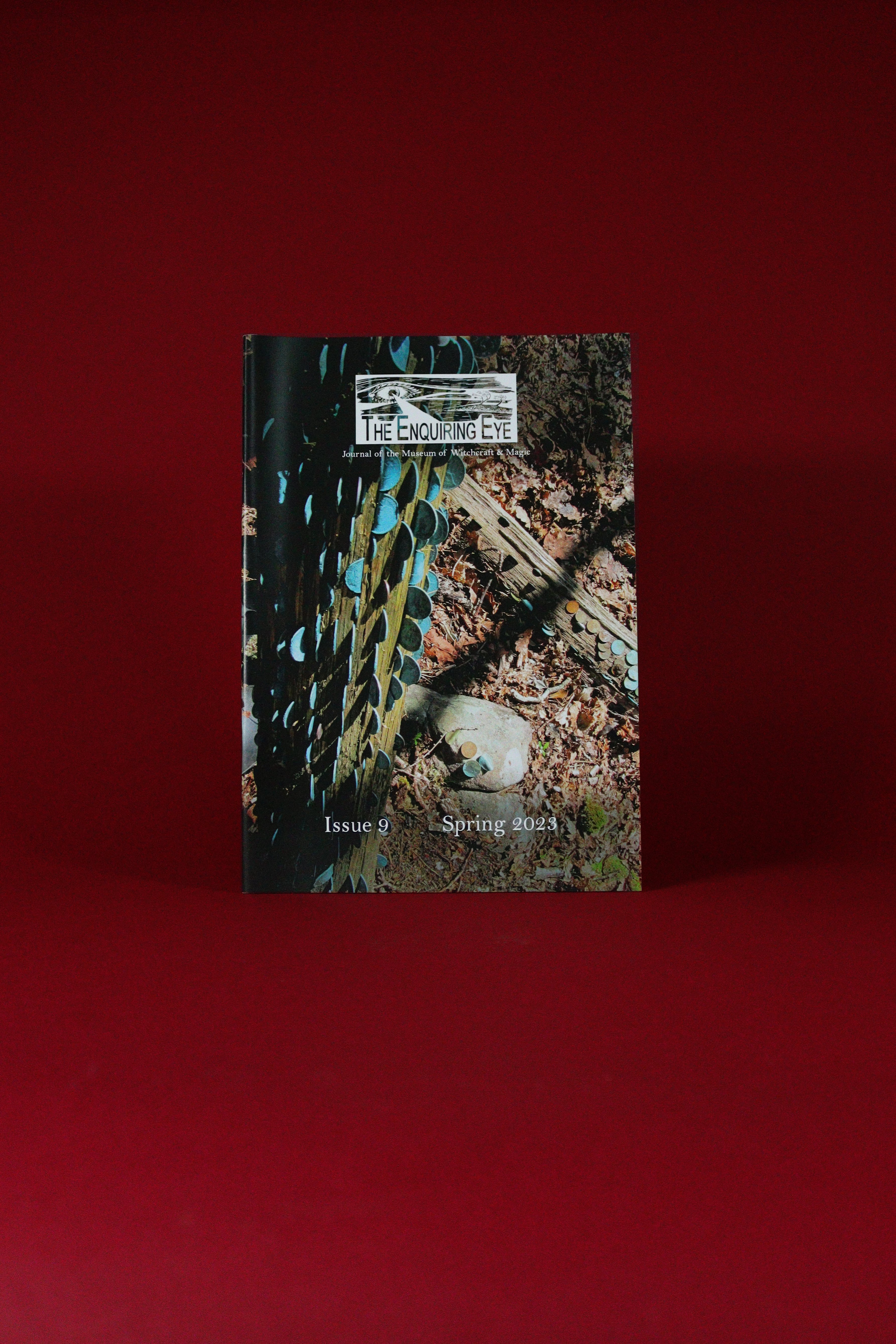 Booklet titled 'The Enduring Eye' on a red background