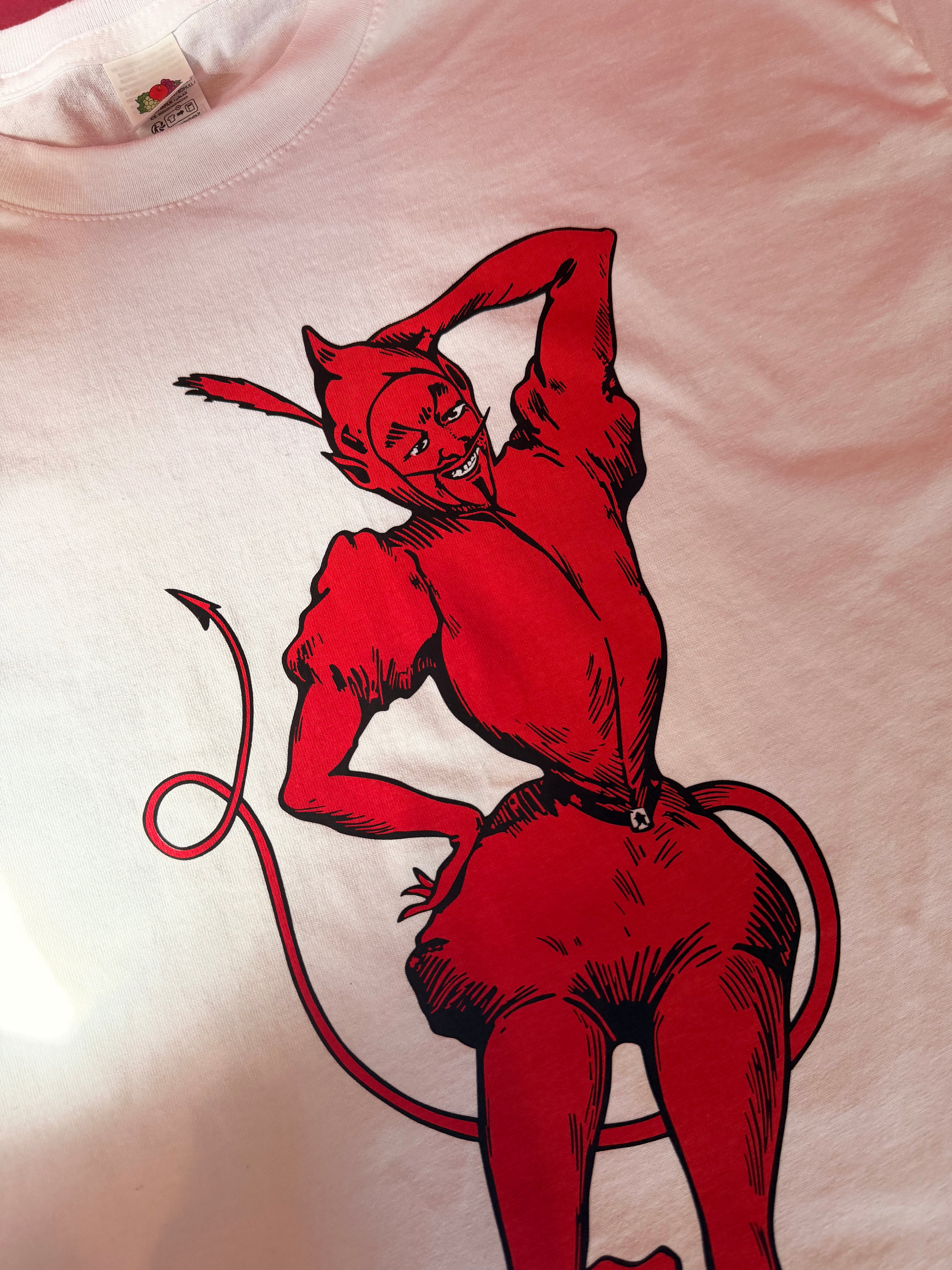 Museum Devil Print White Tshirt