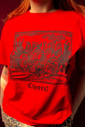 Devils Feast Woodcut Red Tshirt