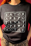 Museum Sator Square Print Black Tshirt