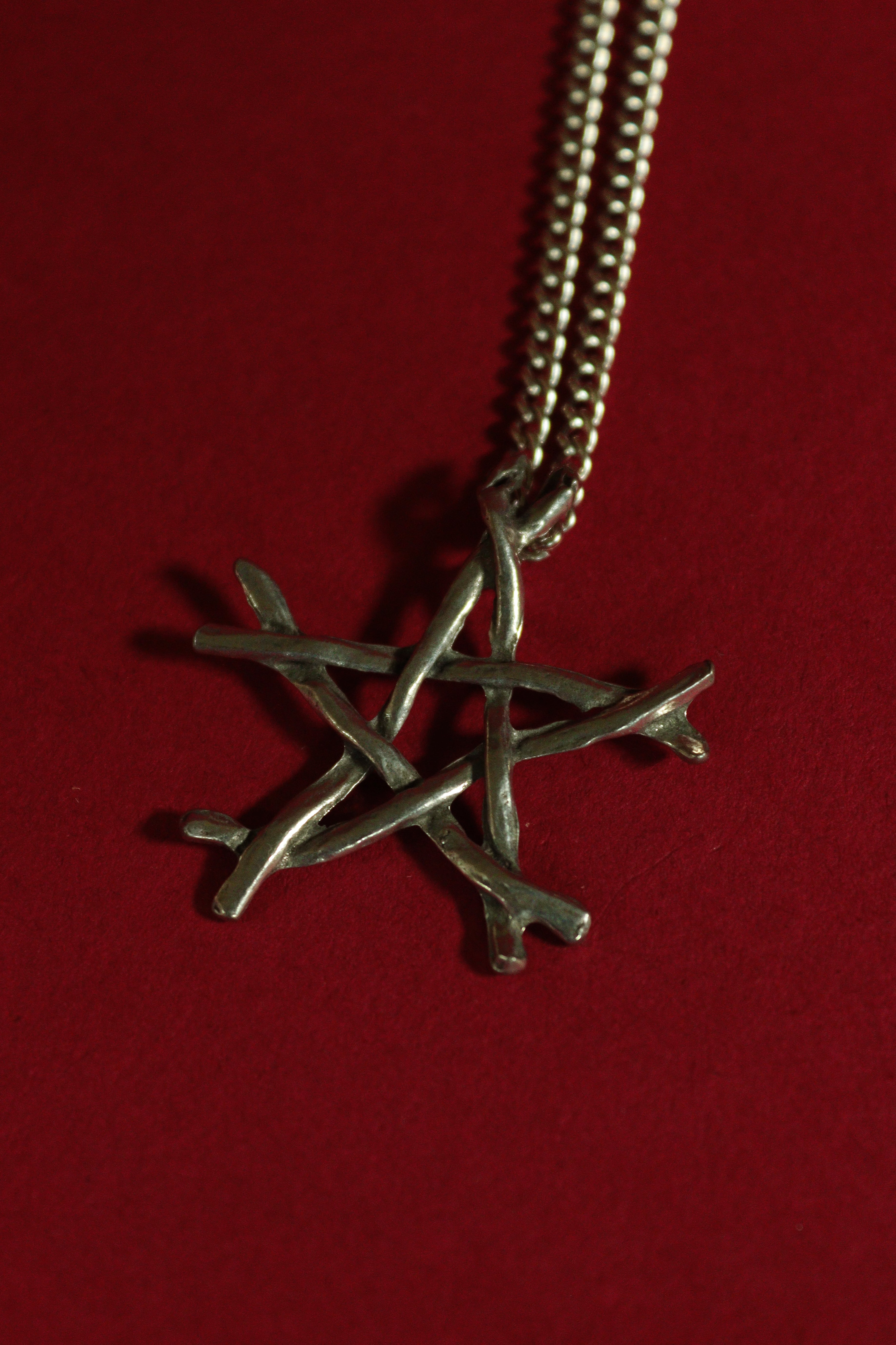 Pewter Twig Pentacle Large