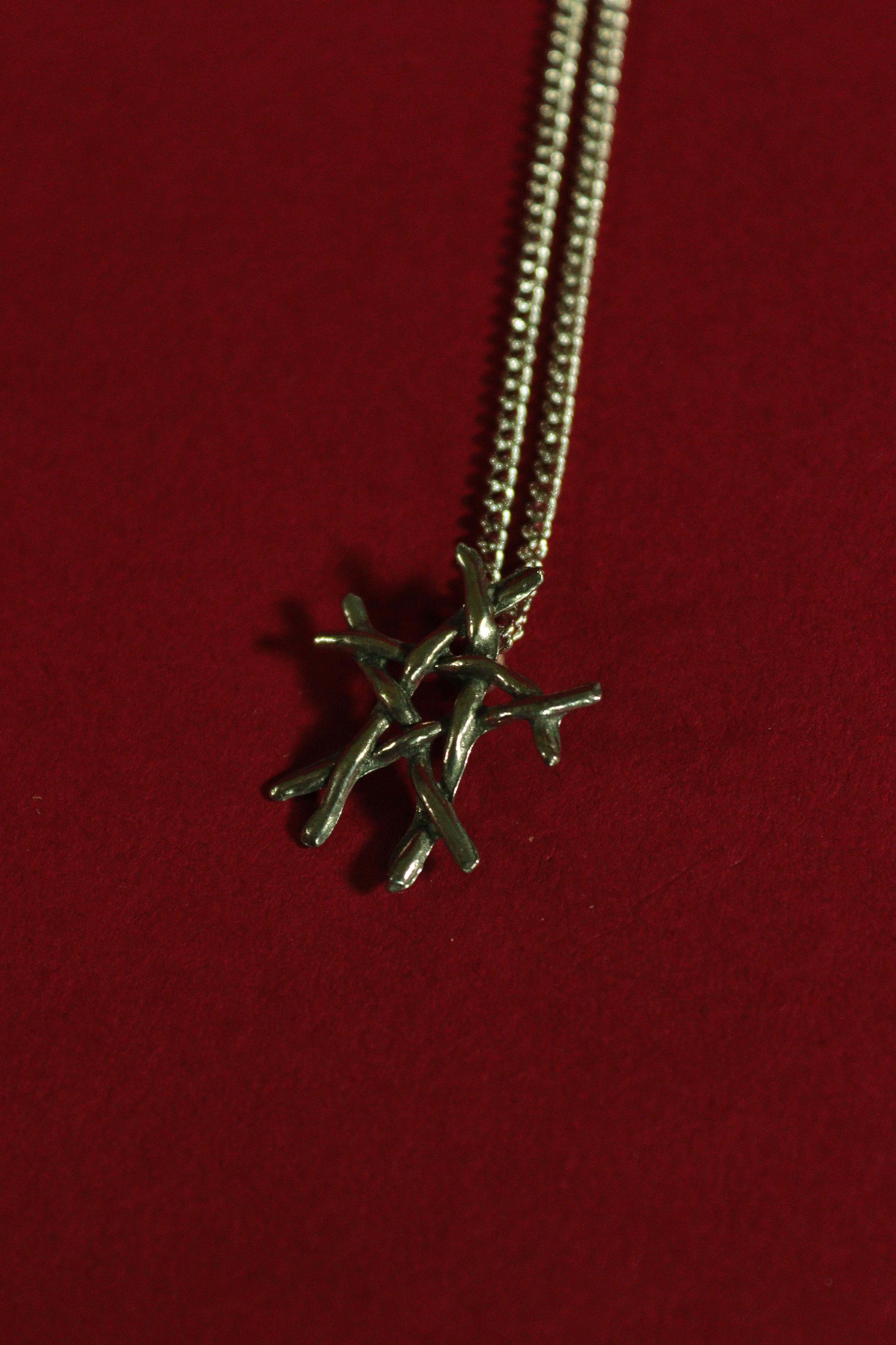 Pewter Twig Pentacle Small