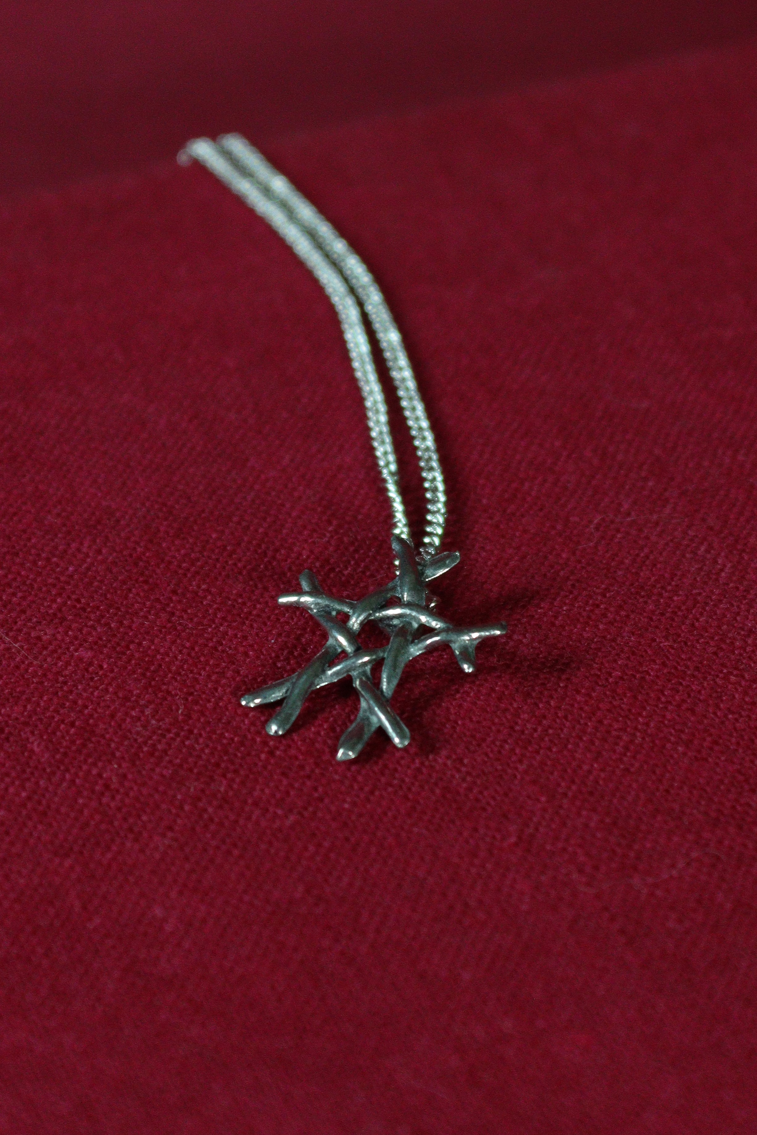 Pewter Twig Pentacle Small