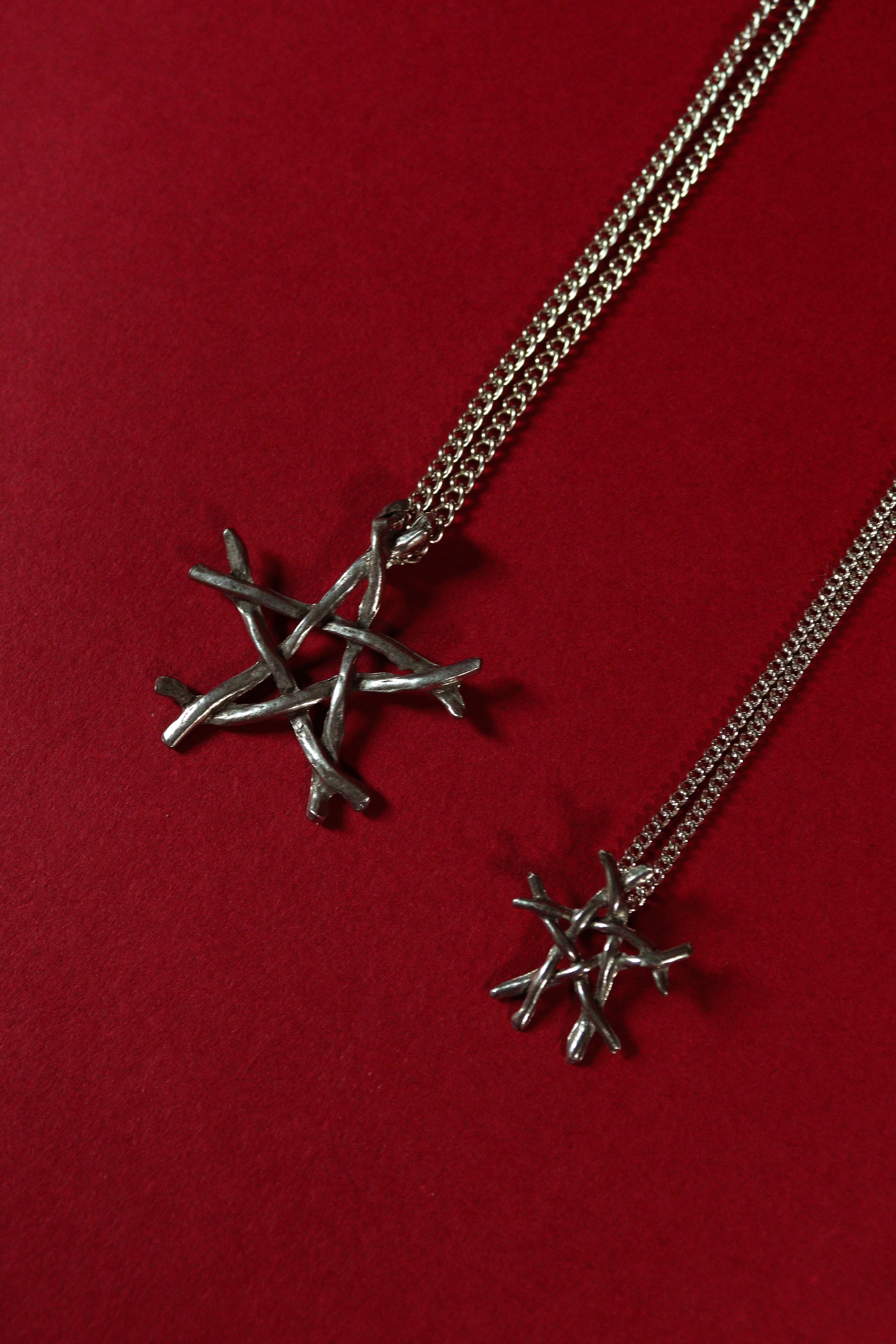 Pewter Twig Pentacle Large
